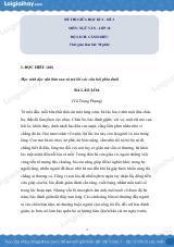 Đề thi giữa kì 2 Văn 10 Cánh diều - Đề số 3